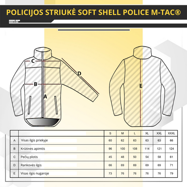 Policijos striukė Soft Shell Police M-TAC®